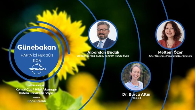 Yarın (21 Haziran) sabah 11.00'de TRT 1 Radyo Günebakan programında Bilimler Köyü'nün yaz programını konuşacağız.