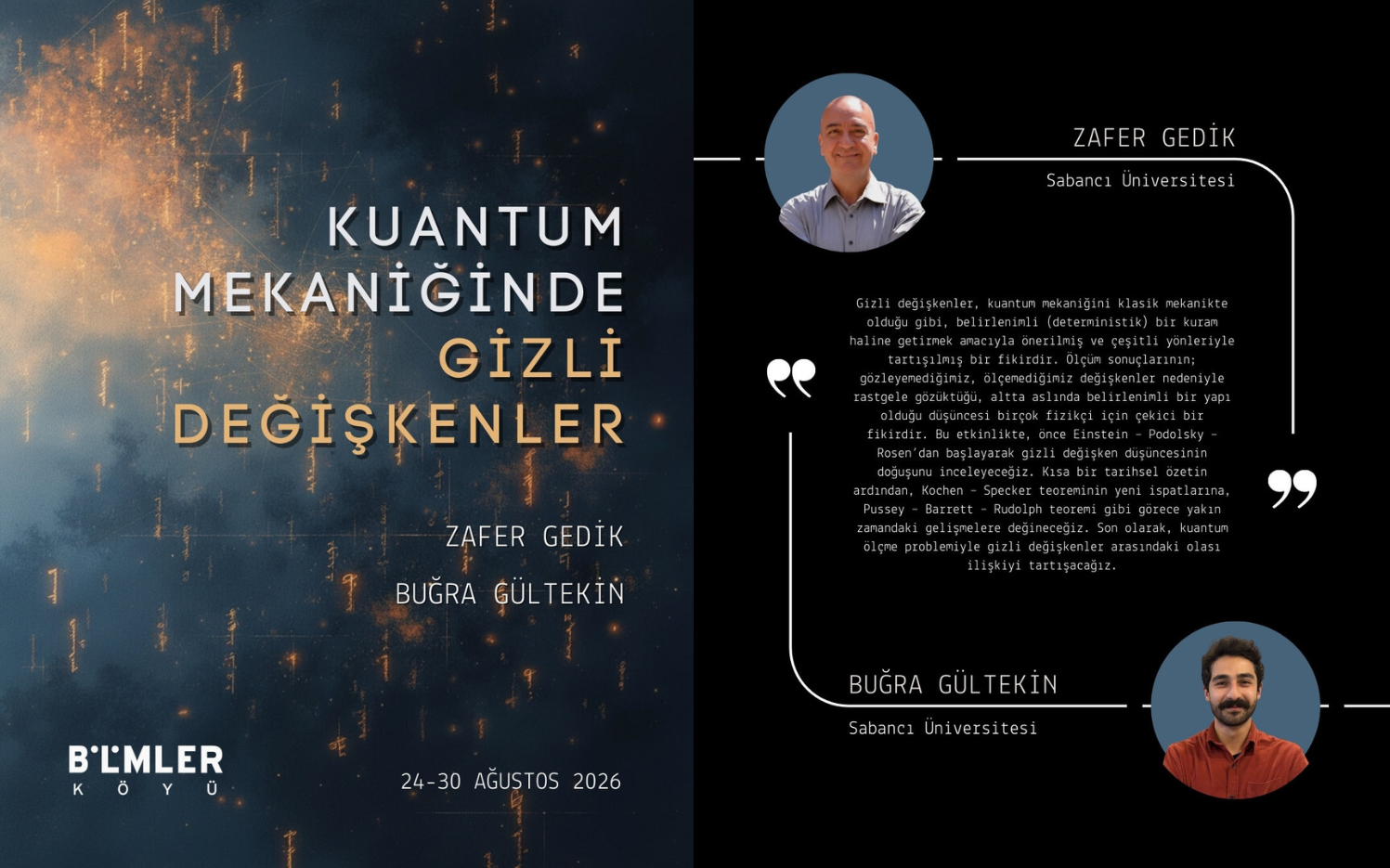 Gelecek Yaz: Kuantum Mekaniğinde Gizli Değişkenler