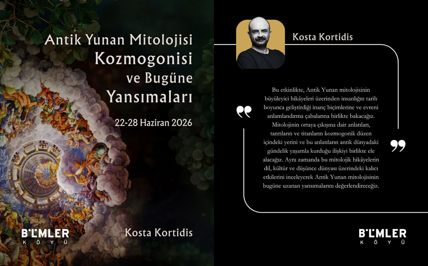Gelecek Yaz: Antik Yunan Mitolojisi - Kozmogonisi ve Bugüne Yansımaları