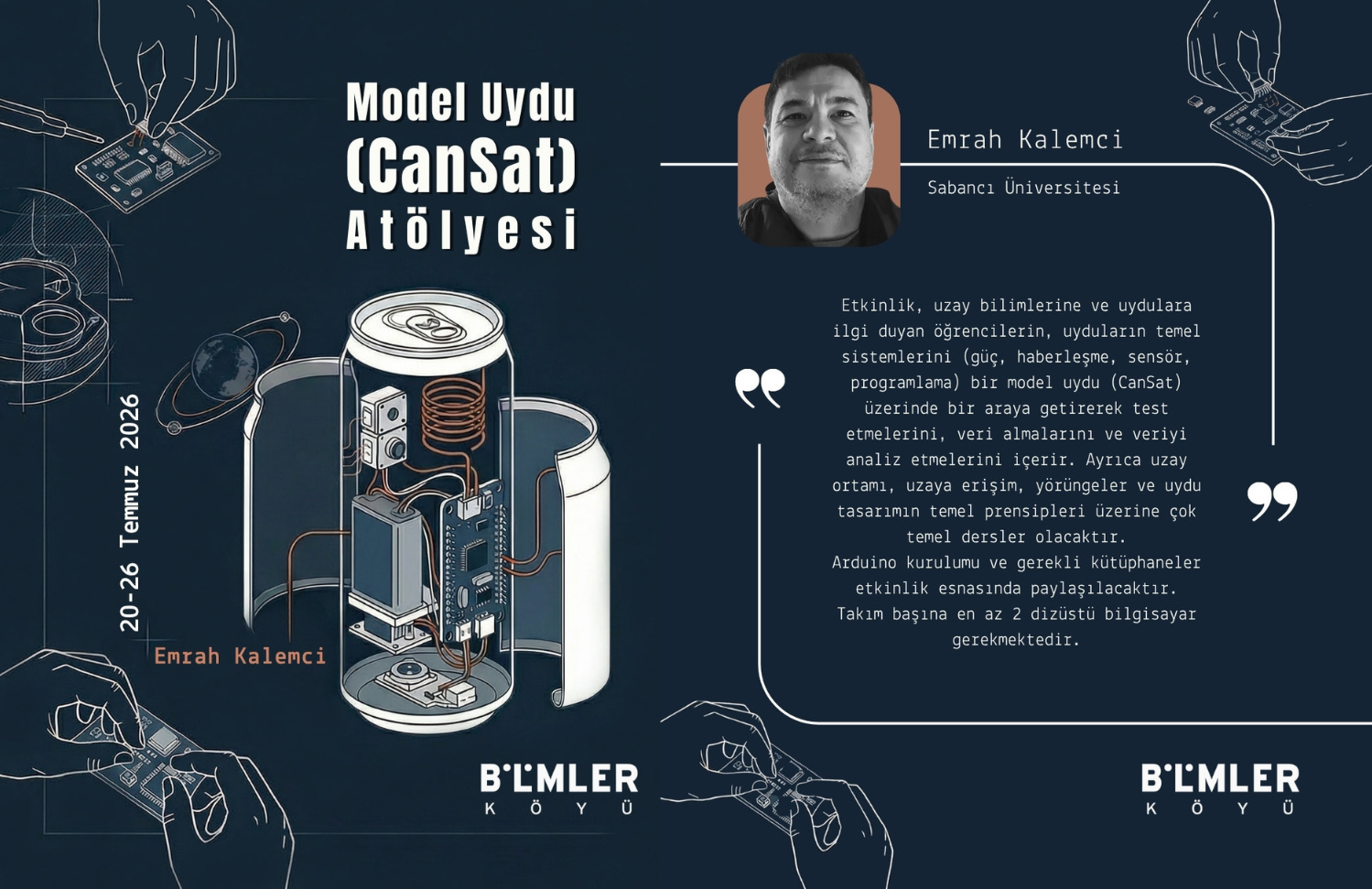 Gelecek Yaz: Model Uydu (CanSat) Atölyesi