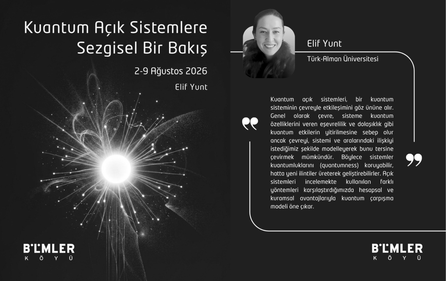 Gelecek Yaz: Kuantum Açık Sistemlere Sezgisel Bir Bakış